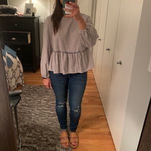 Universal thread peplum top size medium